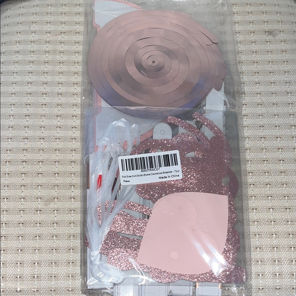 Pink Rose Gold Bridal Shower Party Decoration Set-17 pcs